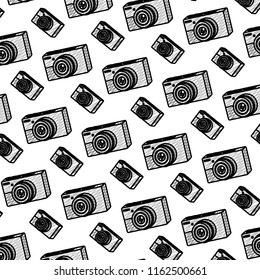 doodle professional digital camera technology background