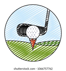 doodle professional golf bat with ball to play