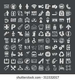 doodle public sign icons