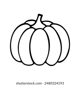 Calabaza Doodle. Ilustración vectorial dibujada a mano