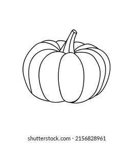 Doodle pumpkin icon in vector. Hand drawn pumpkin icon in vector