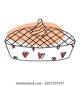 Doodle pumpkin pie. autumn baking
