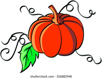 Doodle pumpkins. Hand drawn  illustration