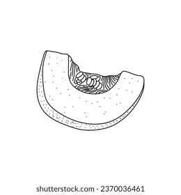 Doodle Kürbisse Symbol.  handgezeichnetes Tomatenbild im Cartoon-Stil einzeln auf weißem Hintergrund