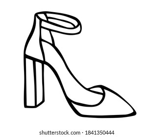 Doodle pumps hand drawn in line art style