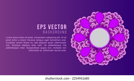 Doodle purple infographic steps. Vector illustration.