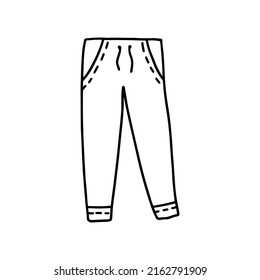 Doodle pyjamas vector illustration. Hand drawn doodle sleeping pyjamas