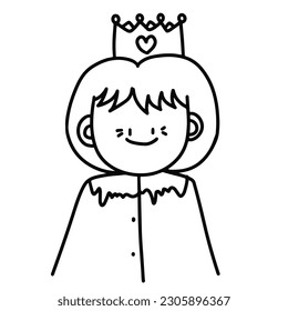 doodle of queen , simple drawing of queen,  vector of queen, queen hand drawing