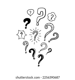 Doodle Question Mark, Sign and Symbol for Design, Presentation or Website elements.