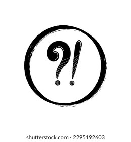 Doodle Question Mark, Sign and Symbol for Design, Presentation or Website elements.