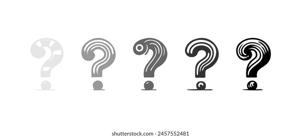 Doodle Question Mark, Sign and Symbol for Design, Presentation or Website elements.