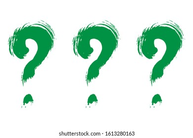 Doodle question marks. Hand drawn interrogation icons or sketch ask questions isolated on white background, vector illustration. Vector illustration for your icon, background, wallpaper design.