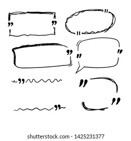 doodle quote box frame for Design, Banners, Websites. Doodle Elements