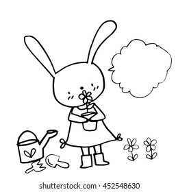 doodle Rabbit's tree Have planted trees