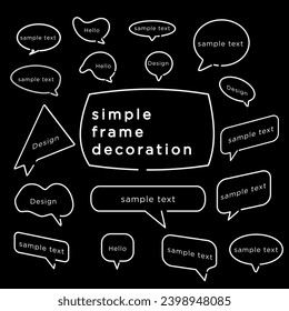 Doodle radial line rays. Hand drawn round corner shine. Sunburst sparkle element. Sun burst doodle icon. Explosion frame. Idea and exclamation symbol. Vector illustration isolated on black background.
