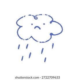 La nube lluvia Doodle