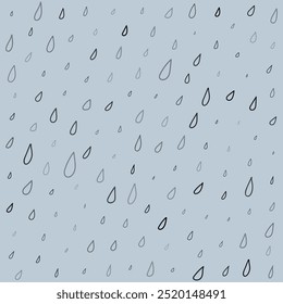 doodle rain drops fade out vector background