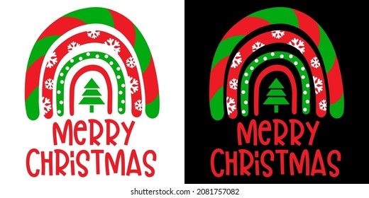 Doodle Rainbow Candy Cane For Merry Christmas Season hand drawn Design for t-shirt, greeting card or poster design Background Vector Illustration.