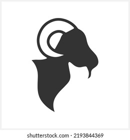 Doodle ram clip art. Aid Mubarak animal. Ramadan symbol. Vector stock illustration. EPS 10