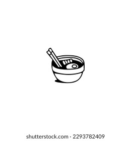 doodle ramen concept vector illustration
