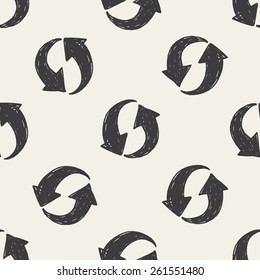 Doodle Recover seamless pattern background