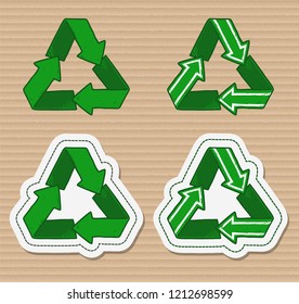 Doodle Recyle Sticker Icon