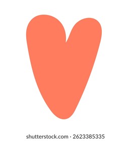Doodle Red heart Shape Icon. Wedding Party Simple Decoration.  Romantic Lovely Symbol Silhouette Isolated on White background. Birthday Party Decoration. Bridal Greeting Card Invitation Part.