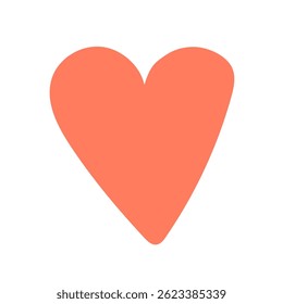 Doodle Red heart Shape Icon. Wedding Party Simple Decoration.  Romantic Lovely Symbol Silhouette Isolated on White background. Birthday Party Decoration. Bridal Greeting Card Invitation Part.