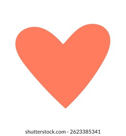 Doodle Red heart Shape Icon. Wedding Party Simple Decoration.  Romantic Lovely Symbol Silhouette Isolated on White background. Birthday Party Decoration. Bridal Greeting Card Invitation Part.