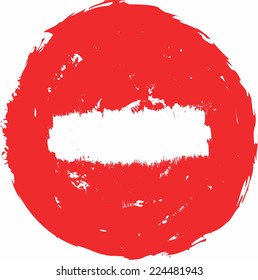 doodle red traffic sign do not enter vector