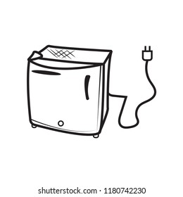 doodle 
refrigerator icon outline