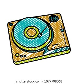 doodle retro vinyl player mrecord music