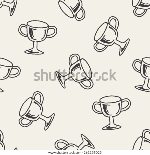 Doodle Reward Seamless Pattern Background Stock Vector (Royalty Free ...