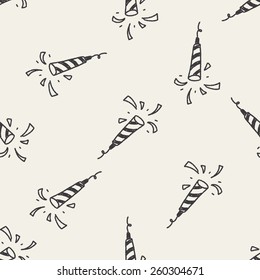 doodle ribbon seamless pattern background