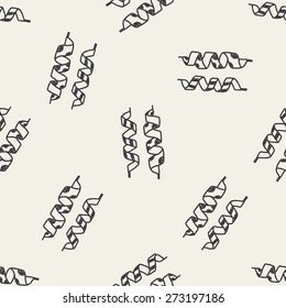 doodle ribbon seamless pattern background