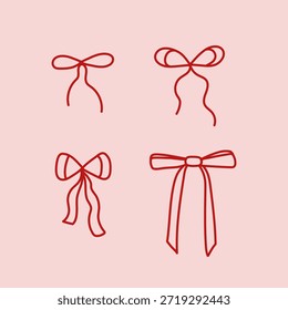 Conjunto de fitas de doodle. Esboço desenhado à mão. Ilustração vetorial, design plano