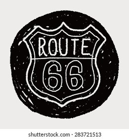 doodle road sign