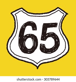 doodle road sign