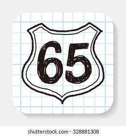 doodle road sign