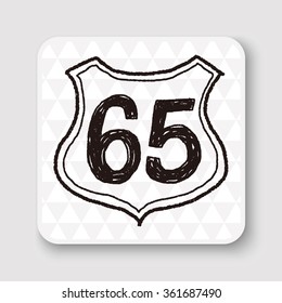 doodle road sign