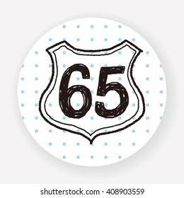 doodle road sign
