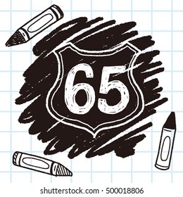 doodle road sign
