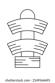doodle road sign. Simple signposts design