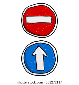 Doodle road signs