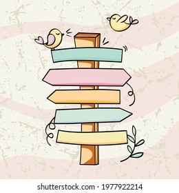 Doodle of Road signs. Vector illustration