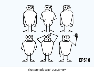 Doodle robots set.