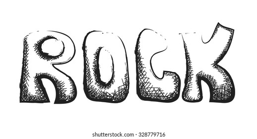 Doodle rock music icons