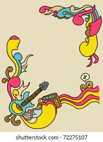 doodle rock poster background