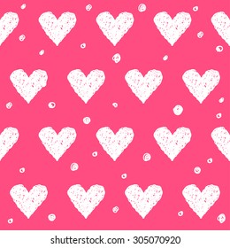 Doodle romantic love seamless pattern background. Hand drawn simple graphic elements for use in design.