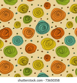 Doodle rose pattern